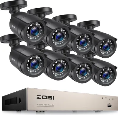 Produktbild von ZOSI 8CH 1080P HDMI DVR Recorder mit 8x 2.0MP Outdoor Überwachungskameras