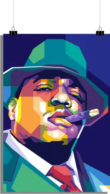 Zdjęcie produktu dla Plakat muzyczny - Plakat Biggie - Plakat Rap - Plakat Biggie Smalls - Plakat abstrakcyjny - 51x71cm - Idealny do oprawienia w ramkę