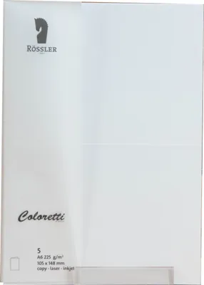 Produktbild von Coloretti Karten 5 Stück A6 Hd-Pl 225g weiß