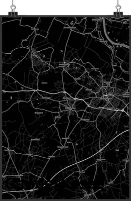 Produktbild von Mr. & Mrs. Panda Bild Ganderkesee DIN A1 - Geschenk, Plakat, Wandbild, Stadt Dorf Karte Landkarte Map Stadtplan, wanddeko, drucke, Poster