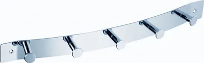 Produktbild von Garderobenleiste Metall verchromt 40,5x3,8x6cm chromfarben Packung mit 20 Stück