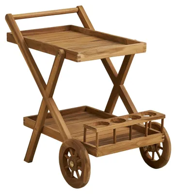 Produktbild von Servierwagen Pasaku aus Naturteak 86×50×81 cm