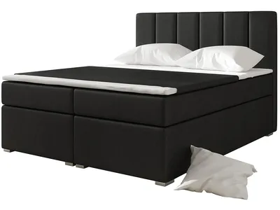 Produktbild von nabbi Gepolstert Doppelbett mit Stauraum Birma 180 - schwarz (Sawana 14)