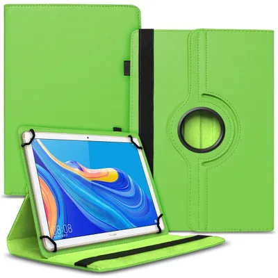 Produktbild von Tablet Tasche für Lenovo Tab 4 10 / Tab 4 10 Plus Schutzhülle Hülle Case DrehbarFarbe Uni 360 Taschen:Grün