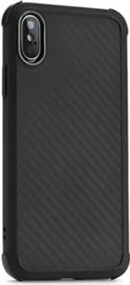 Produktbild von cofi1453® Panzerhülle Bumper Roar Carbon Armor SchutzHülle kompatibel mit iPhone Xs Max Silikon Hülle Zubehör Tasche Panzerschale Panzer in Schwarz
