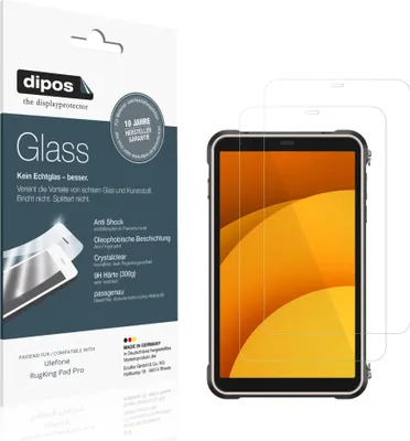Immagine prodotto di 2x Pellicola Protettiva per Ulefone RugKing Pad Pro Protezione Vetro Flessibile 9H dipos