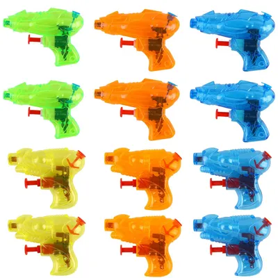 Imagen del producto de DERAYEE: 12 pistolas de agua pequeñas para niños, ideales para piscinas exteriores, playas y jardines