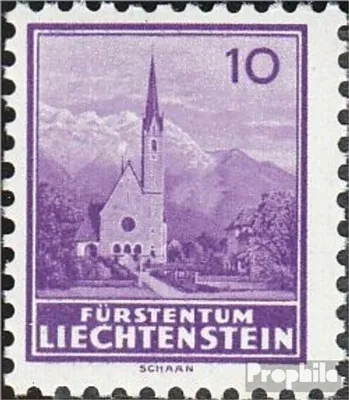 Produktbild von Briefmarken Liechtenstein 1934 Mi 128x geriffelter Gummi gestempelt Ansichten
