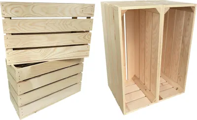 Produktbild von 4er Set Natur Holzkisten 50 x 20 x 15 cm massive Weinkisten in vielen Farben zur Auswahl Holz Kisten Obstkisten Apfelkisten, holzregal.