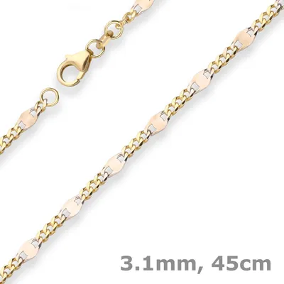 3-1mm-Panzerstegkette-aus-333-Gelbgold-45cm
