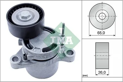 Produktbild von INA 534 0627 10 Spannarm Keilrippenriemen Ø65mm für BMW 5 Touring (F11) 1 Schrägheck (F20) 3 Touring (F31) 5 Limousine (F10) 3 Limousine (F30, F80)