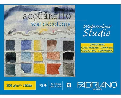 Produktbild von Honsell 75302735 - Fabriano Watercolour Aquarellkarton Jumboblock kopfgeleimt, 3