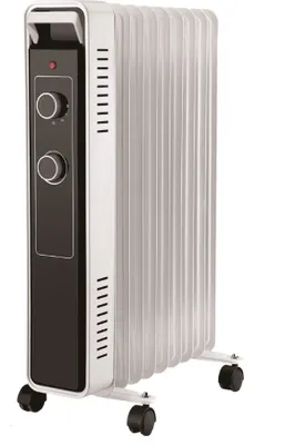 Immagine prodotto di Riscaldatore elettrico 2000 W Distributore di calore con 3 impostazioni di calore e termostato regolabile 9 costole Bianco