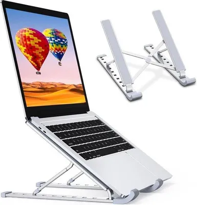 Image de Support de refroidissement pour ordinateur portable en aluminium, réglable, 10 à 15,6 pouces