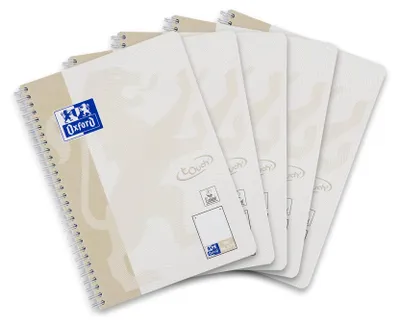 Produktbild von Oxford Touch Collegeblock B5 punktkariert/dotted, lichtgrau, 5 Stück