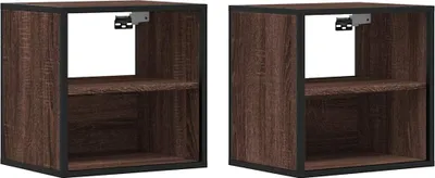 Produktbild von Wand-Nachttische 2 Stk. Braun Eichen-Optik 40x31x39,5 cm