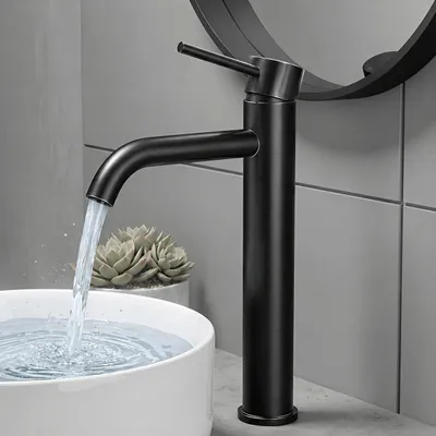 Produktbild von Wasserhahn Bad, Edelstahl Küchenarmatur, Auslaufsicher Keramikkartusche, Langlebig, Spritzfrei, Große Durchflussmenge und Hochdruck, für Bad, Küche