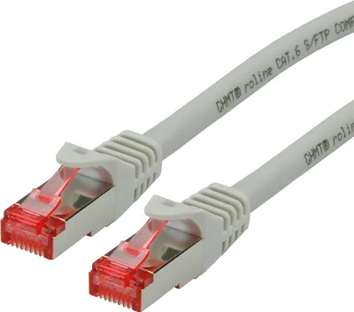 Produktbild von ROLINE Patchkabel Cat.6 S/FTP (PiMF), Component Level, LSOH, grau, 15 m