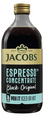 Obrázek produktu pro Jacobs Espresso Coffee Concentrate Black Original, rozpustná káva, 485 ml