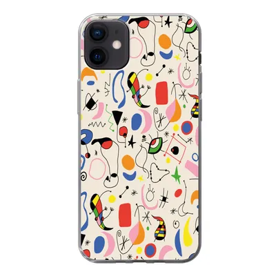 Produktbild von MuchoWow® Handyhülle Schutzhülle Hülle für iPhone 12 mini Muster - Abstrakt - Kunst Silikon Softcase Handy Hülle - Bild