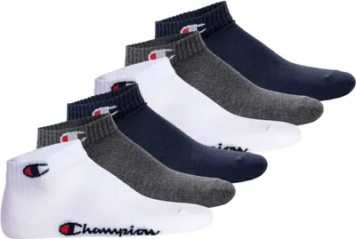 Produktbild von Champion Uni Socken, 6er Pack - Quarter Socken, Basic, Logo Blau/Weiß/Grau EU 43-46