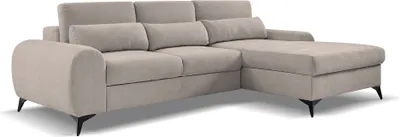 Produktbild von Ecksofa MILAN L - Rechts Eckcouch mit Schlaffunktion & Bettkasten - Cappuccino (Sereno683)