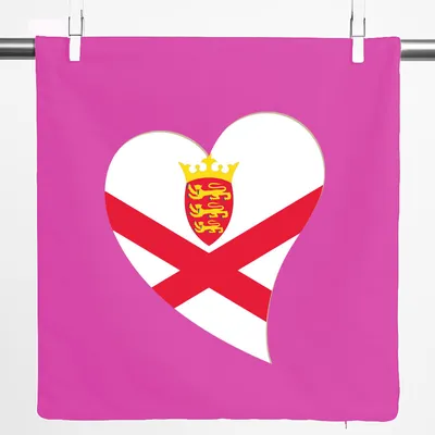 Produktbild von Huuraa Kissenbezug Jersey Flagge Herz 40x40cm Fuchsia Baumwolle Dekokissenbezug Geschenkidee