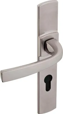 Image de Ensemble de porte sur plaque Muze BEZAULT - Entraxe 195mm - Chrome velours - Clé I - 4075/6391