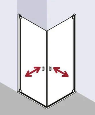 Produktbild von Kermi RA1EL08318VAK Eck-Halbteil links Raya 1EL 0830x