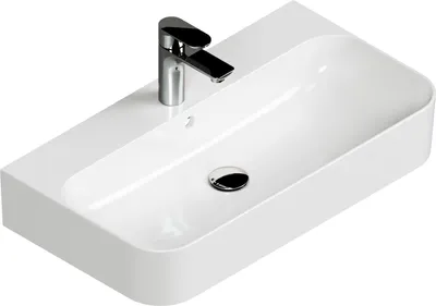 Produktbild von Aqua Bagno Keramik Aufsatzwaschtisch Waschbecken Waschschale 70cm weiß