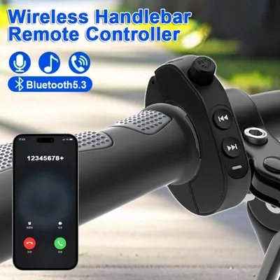 Produktbild von Drahtlose Fernbedienung für Lenker Motorradhelm-Headset Fernbedienungstasten Freisprech-Sprachassistent-Kit Wasserdicht