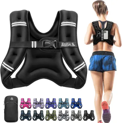 Produktbild von Verstellbare Gewichtsweste mit 2,3 kg, gefüllt mit Eisenerzsand, blau, für Krafttraining und Ausdauertraining