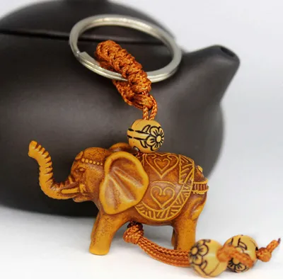 Produktbild von Glückselefant-Anhänger aus Kunstharz, Schlüsselanhänger, Auto-Schlüsselanhänger, Halter, Tasche, Geldbörse, Dekoration, Geschenk