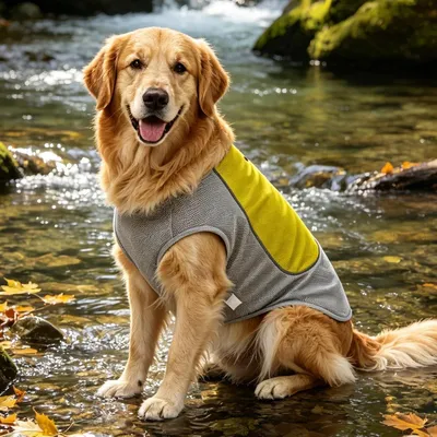 Produktbild von Kühlweste für Hunde - Atmungsaktiv, Verstellbar und Bequem