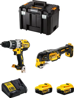 Image de Kit DeWALT DWK219 (DCD996 + DCS355 + 2 x 5.0 Ah + DCB115 + TSTAK VI)