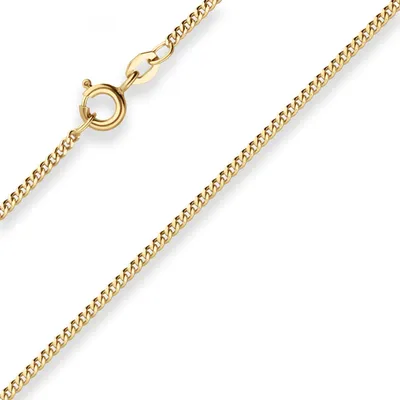 Produktbild von 1,7mm Panzerkette Goldkette Collier Halskette aus 375 Gold Gelbgold 42cm