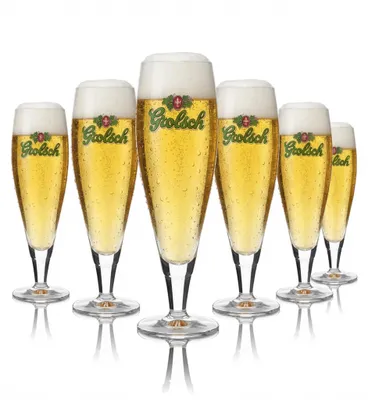 Produktbild von 6x Grolsch Glas 0,25l Pokal Gläser Set Bierglas Pilstulpe Brauerei Gastro Eiche