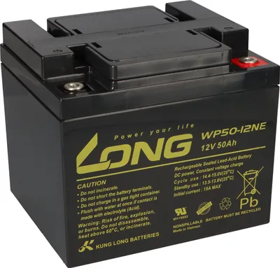 Produktbild von Kung Long Akku 12V 50Ah Pb Batterie AGM WP50-12NE zyklenfest