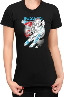 Produktbild von Damen T-Shirt Manga Japan Anime Comics Animation Chainsaw Anime manga Man 19, Lady L / Schwarz