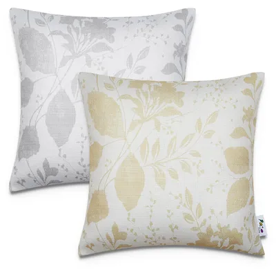 Produktbild von 2er Set Kissenbezug 45x45 Dekokissen Kissenhülle Streifen Indoor Outdoor Deko