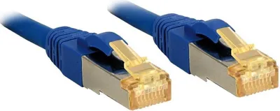Image de Lindy 47275 Patchkabel 0.30m RJ45 S/FTP LSOH, mit Cat7 Rohkabel, blau