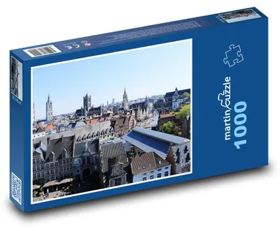 Zdjęcie produktu dla Puzzle 1000 Panorama miasta Gandawa - martinpuzzle