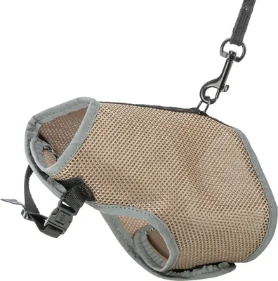 Produktbild von TRIXIE Softgeschirr mit Leine - taupe