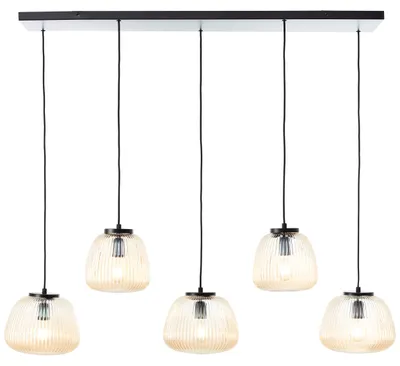 Produktbild von BRILLIANT Pendelleuchte 5-flammig Kaizen schwarz IP20 E27  dimmbar Geeignet für Normallampe