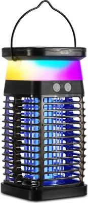Zdjęcie produktu dla Lampa solarna Hengda 4W na komary – elektryczna pułapka na owady z lampą UV i oświetleniem RGB – pułapka na owady, lampa na komary, pułapka na muchy, środek na komary