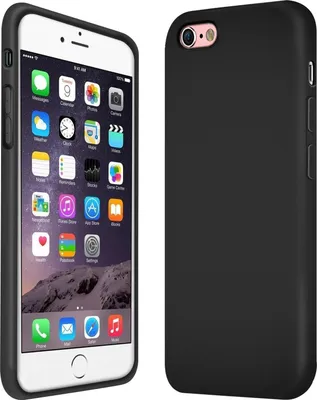 Immagine prodotto di Custodia in silicone per Apple iPhone 6 / 6s copertura protettiva nero opaco Backcover Custodia per telefoni cellulari
