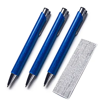 Produktbild von 3 x Forbidden Pen® Spicker Kuli, Stift, Schummel Kugelschreiber mit Spickzettel, für Prüfungen, Examen, 3x Stück cheat pen, Schüler, Studenten