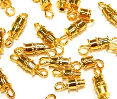 20x Schraubverschluss goldfarben 15 mm für Schmuck