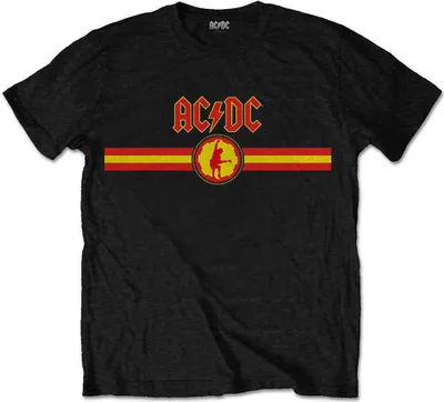 Zdjęcie produktu dla AC/DC Logo & Stripe Black L Koszulka