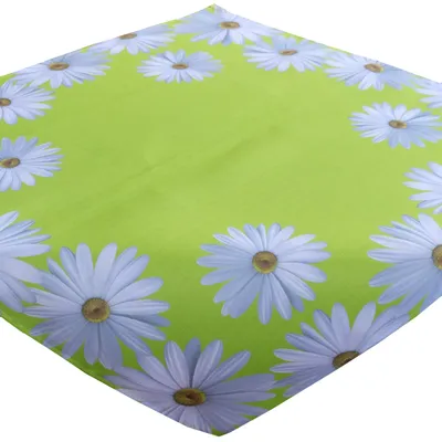 Produktbild von Tischdecke 85x85 cm grün hell Margeriten Frühling Gartendecke Mitteldecke
